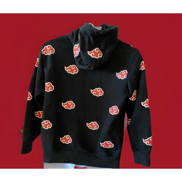 NARUTO x Hypland Size M Hoodie Sweatshirt Shippuden Akatsuki Clouds 46"ch 26"L - Picture 4 of 8